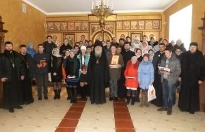 После олимпиады учащихся воскресных школ с архиепископом Пинским и Лунинецким Стефаном, 2014 
